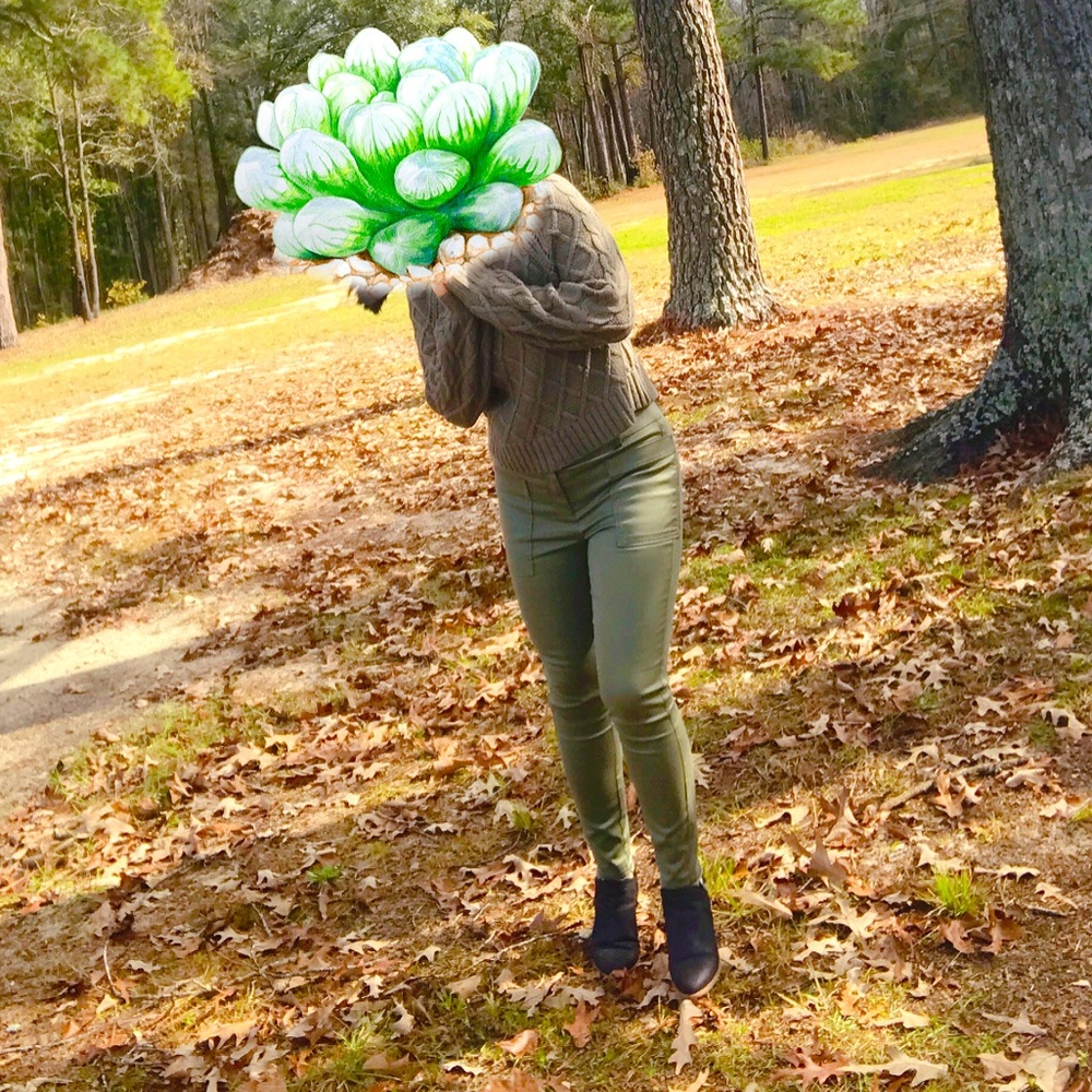 LOFT army green cargo pants